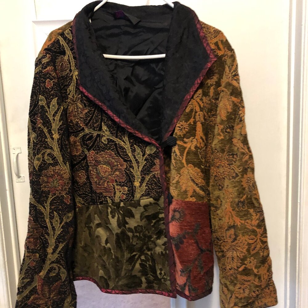 Mary Lynn O'Shea Womens Jacket. Floral and paisley.